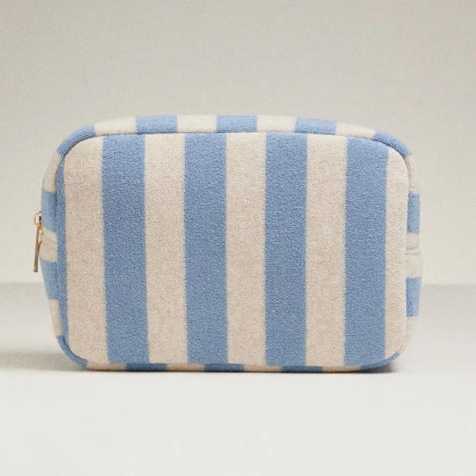 Custom Blue Terry Cloth Pouch