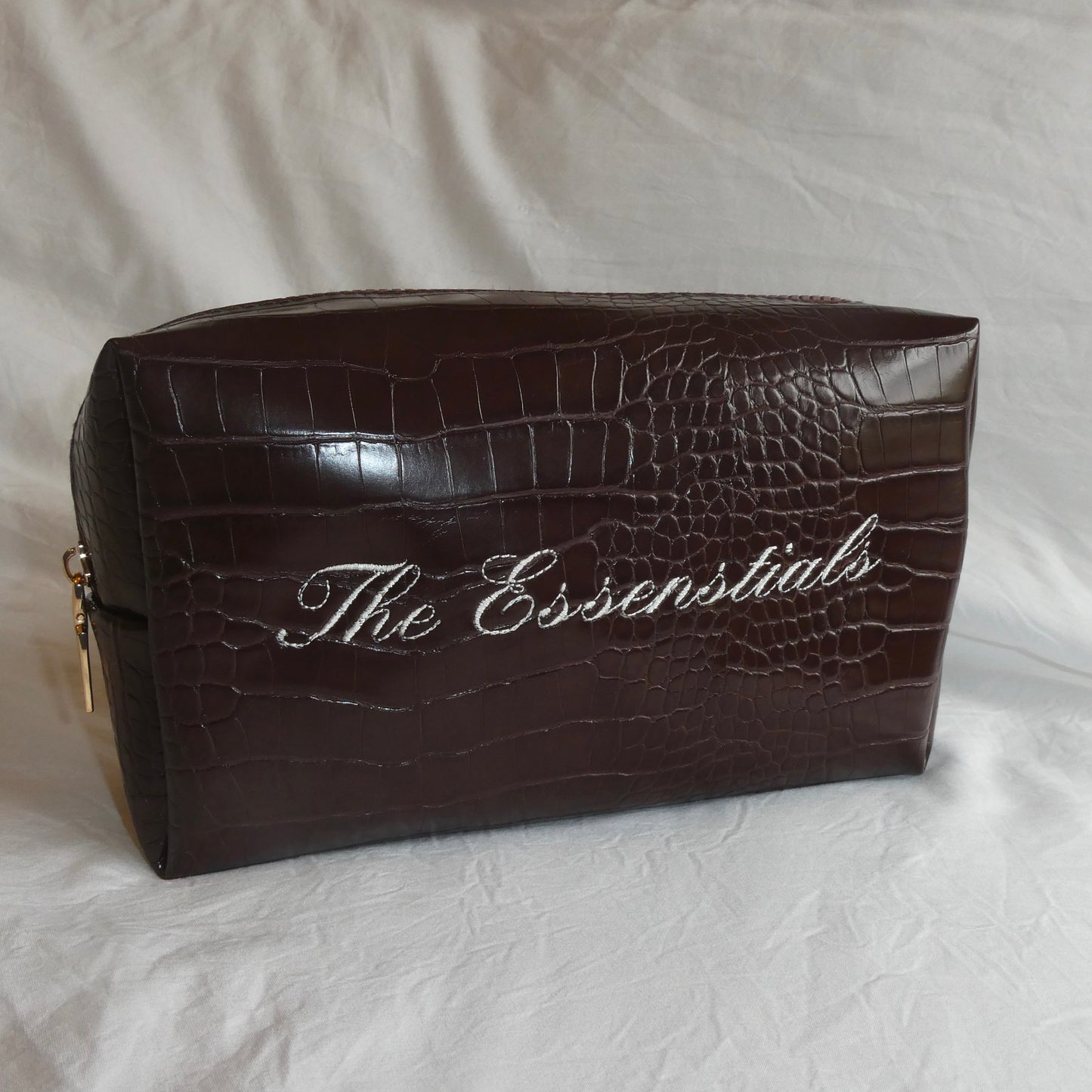 The Essentials - Brown Croc Pouch