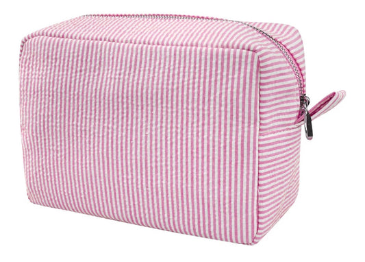 Custom Pink Seersucker Pouch