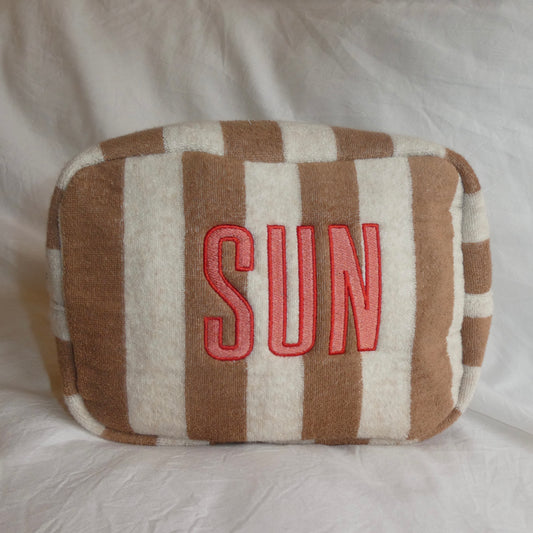 SUN - Tan Terry Cloth Pouch