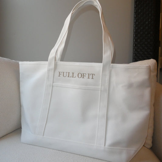 Full of It - Natural Canvas Tote