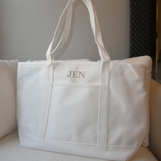Custom Large Natural Canvas Tote