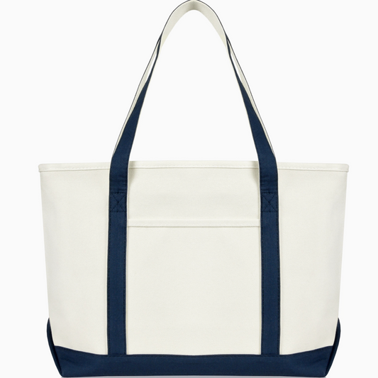 Custom Large Navy Canvas Tote
