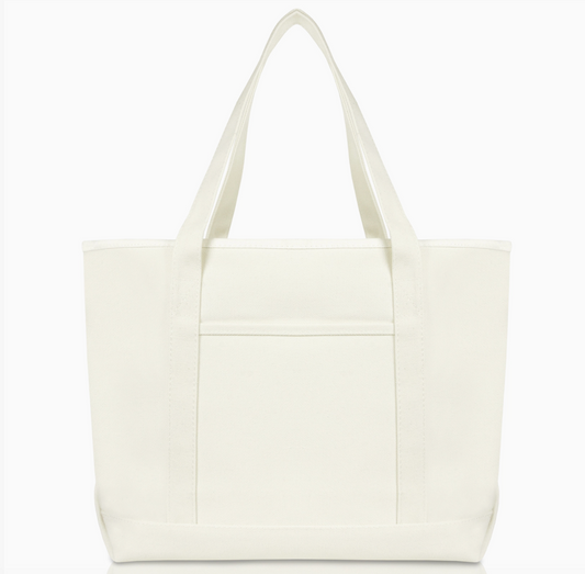 Custom Large Natural Canvas Tote