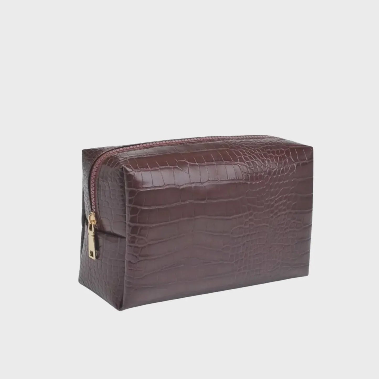 The Essentials - Brown Croc Pouch