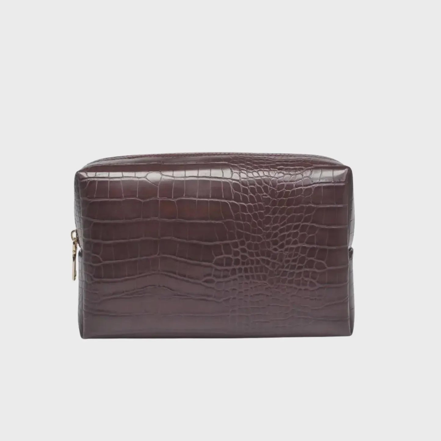 The Essentials - Brown Croc Pouch